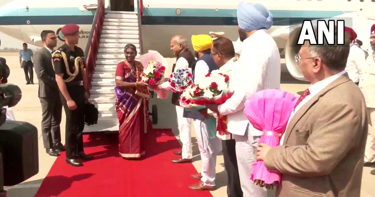 Punjab: President Droupadi Murmu arrives Amritsar; receives warm welcome